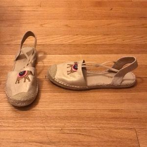 Elephant espadrille flats